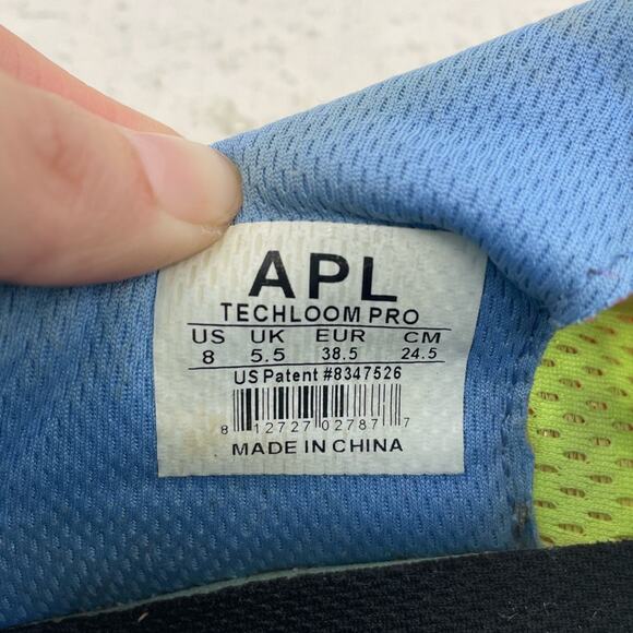 APL Techloom Pro Neon Yellow Lace Up Sneakers Athletic Running Size 8 - Picture 6 of 7